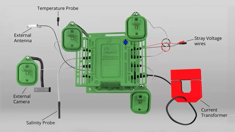 A sensor which monitors manhole infrastructures.