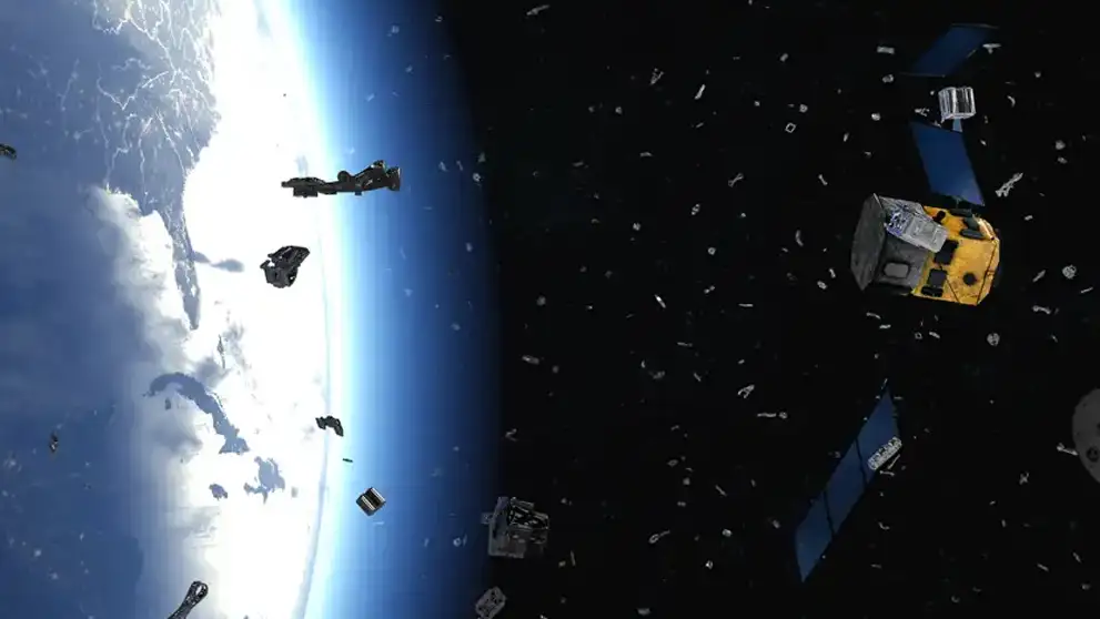 An image of space debris