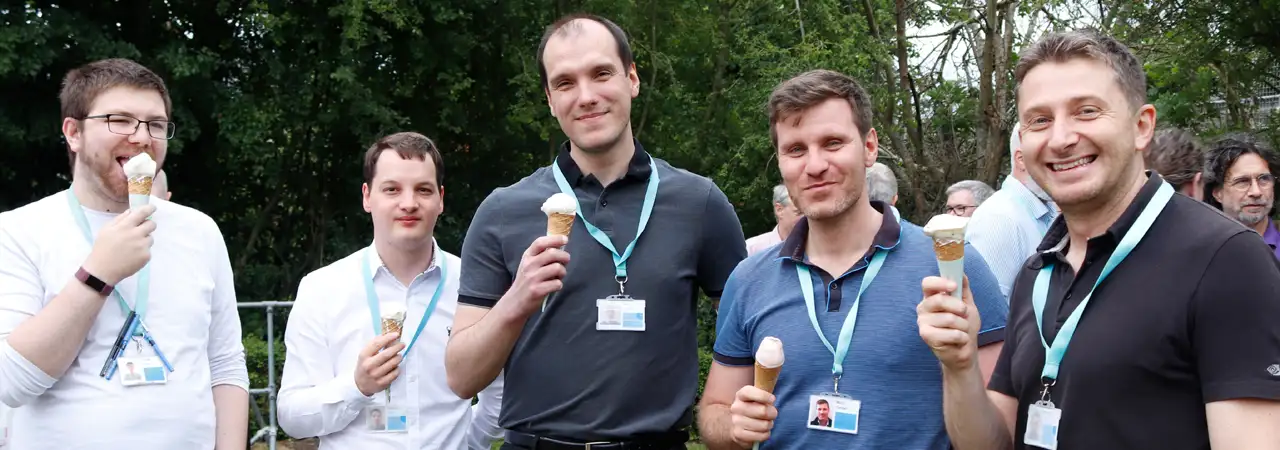 Some of our Engineers enjoying ice creams in the Summer